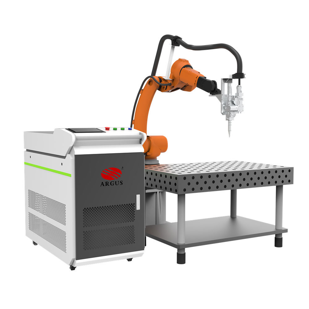 1500W 2000W 3000W Automatic 6 Axis Robot Arm Fiber Laser Robotic Welding Machine For Corner Welding